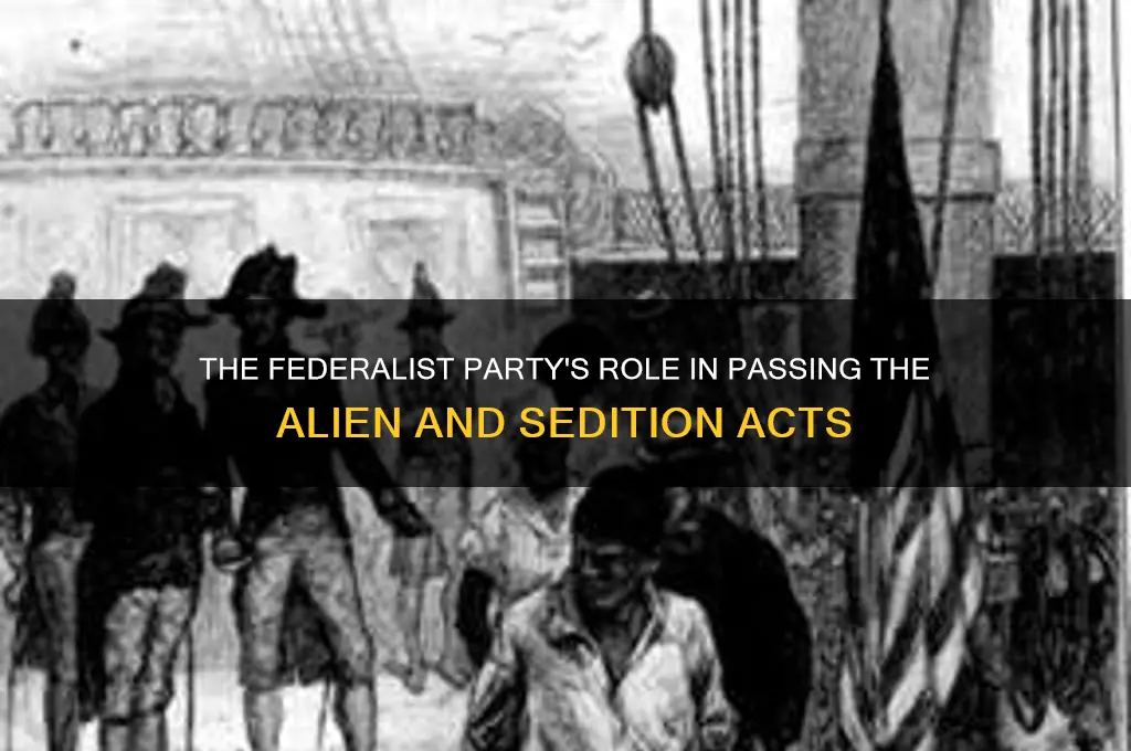 which political party passed the alien and sedition acts