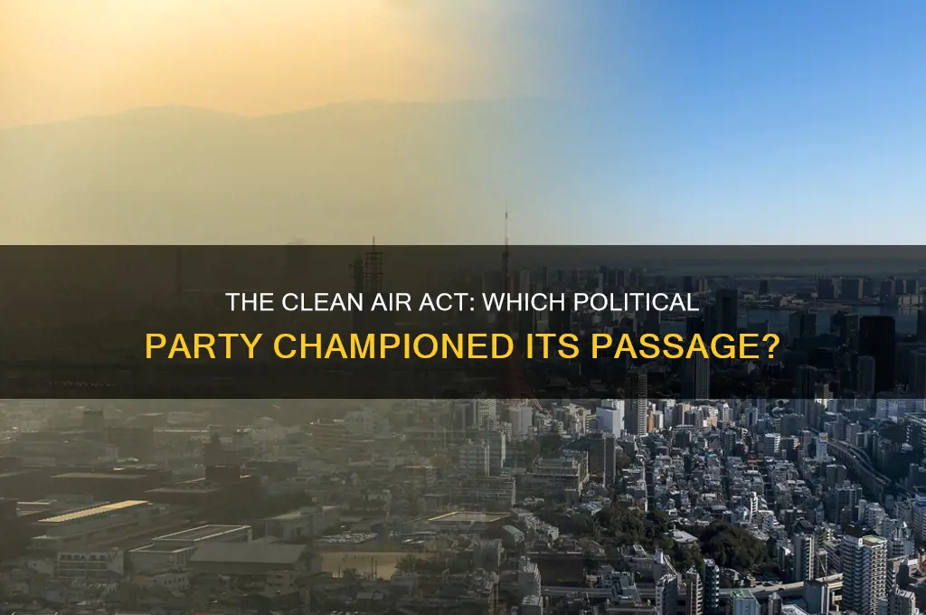 which political party passed the clean air act