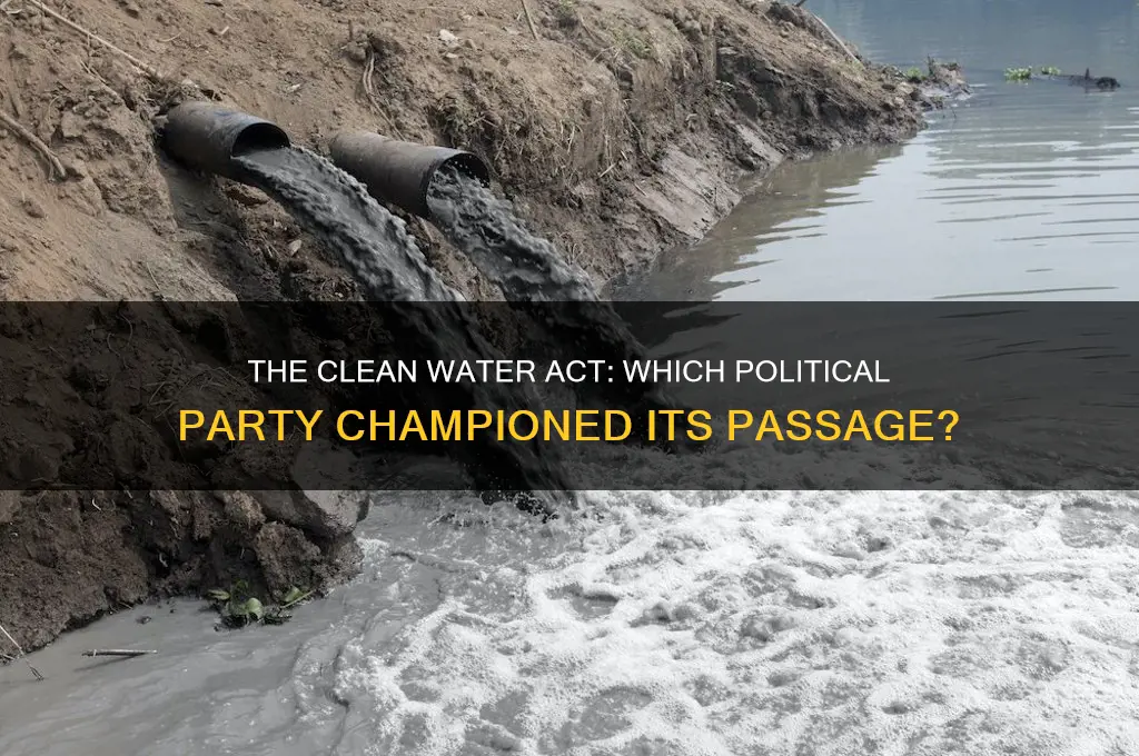 which political party passed the clean water act