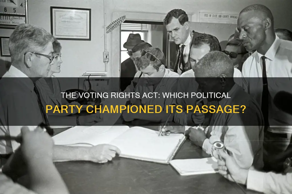 which political party passed voting rights act