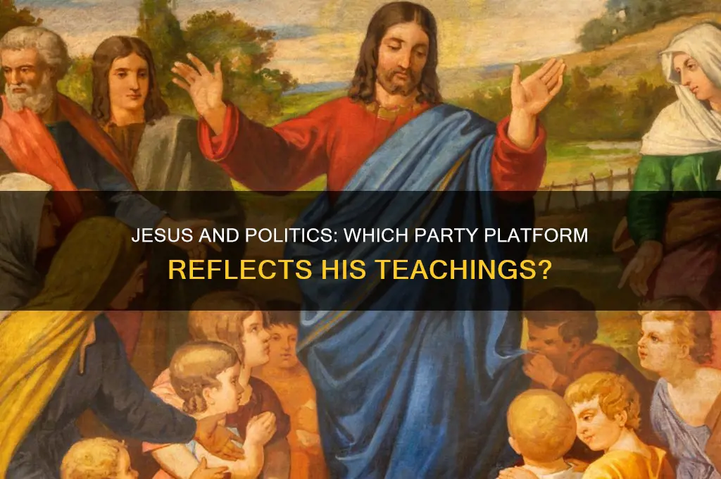 which political party platform would jesus christ align himself