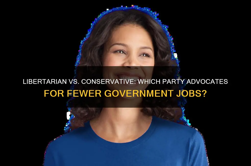 which political party prefers less government based jobs