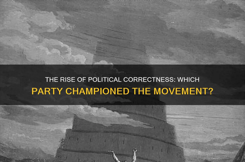 which political party pushed politically correct