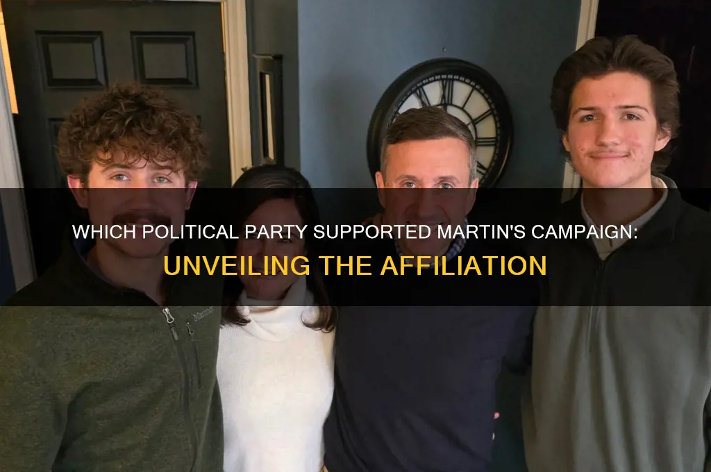 which political party ran martin