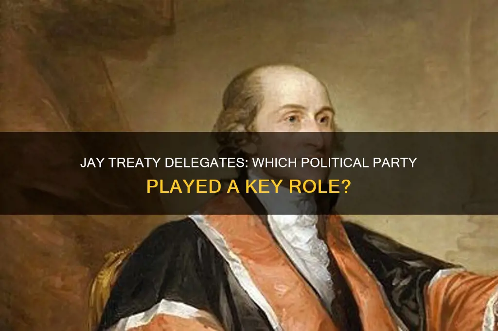 which political party sent delegates for the jay treaty