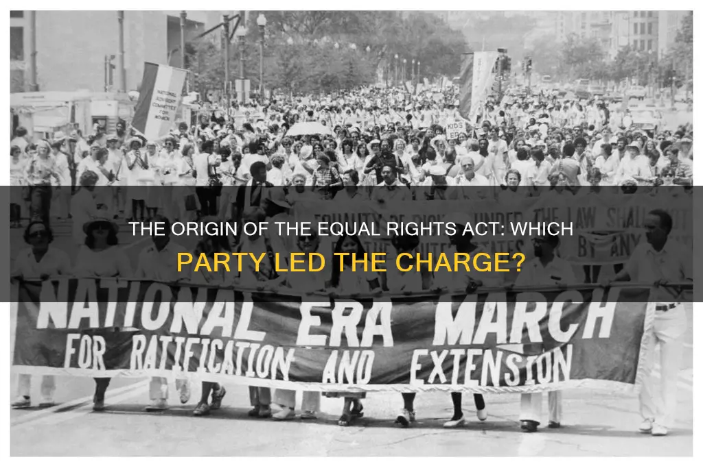 which political party started the equal rights act