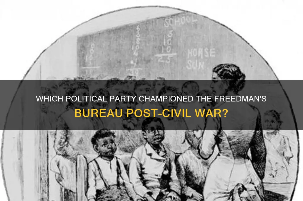 which political party supported freedman bureau