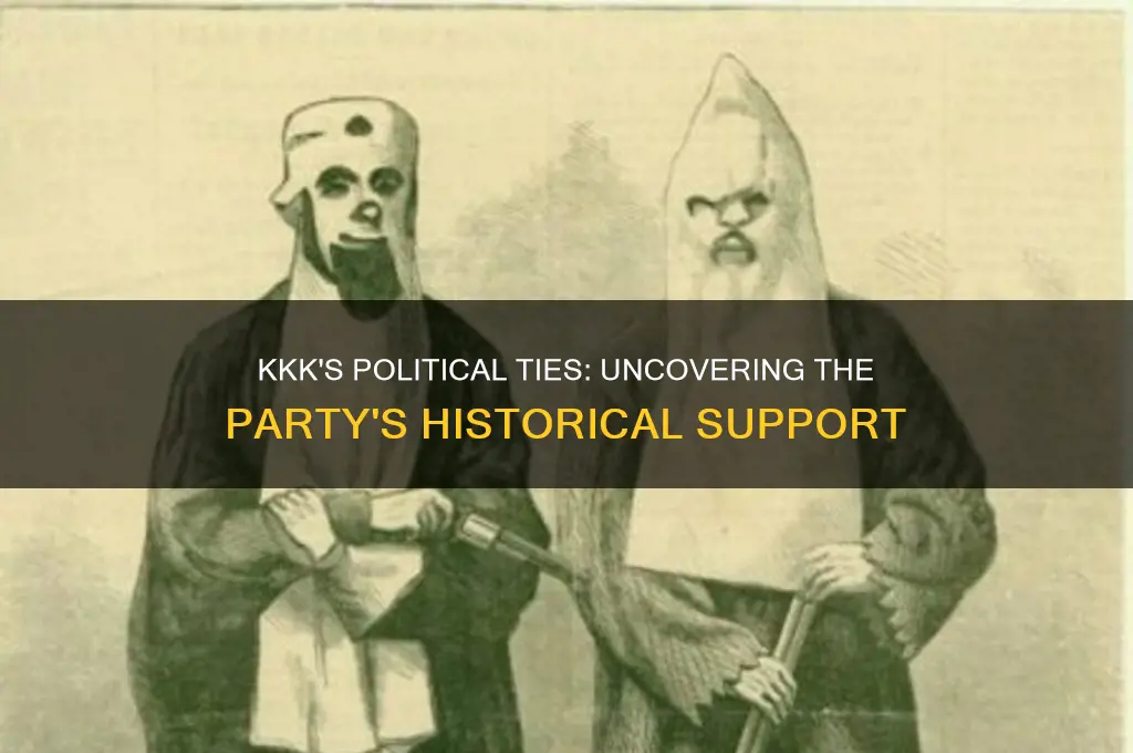 which political party supported kkk