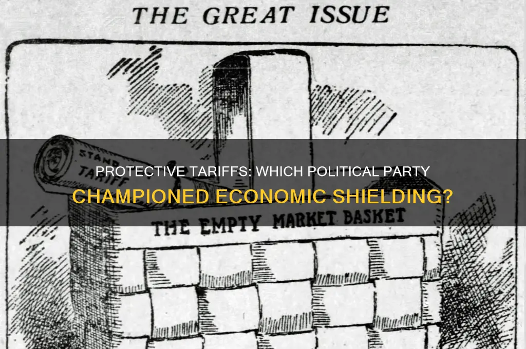 which political party supported protective tariffs