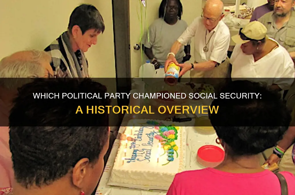 which political party supported social security
