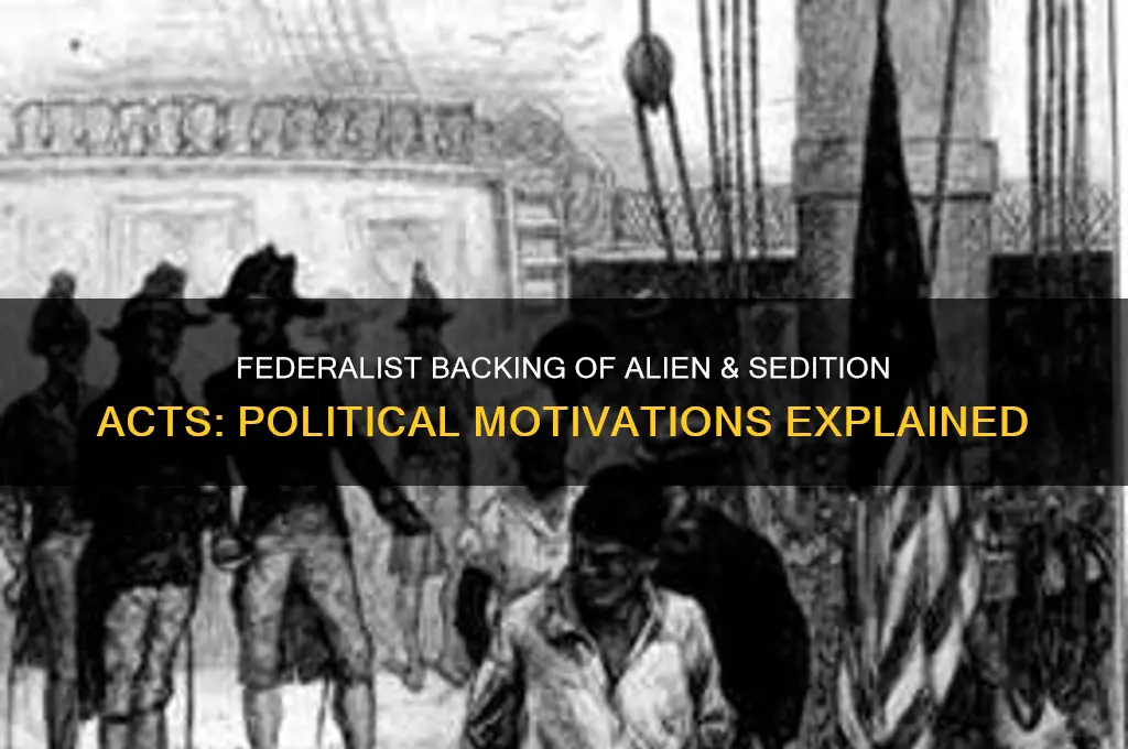 which political party supported the alien & sedition acts why