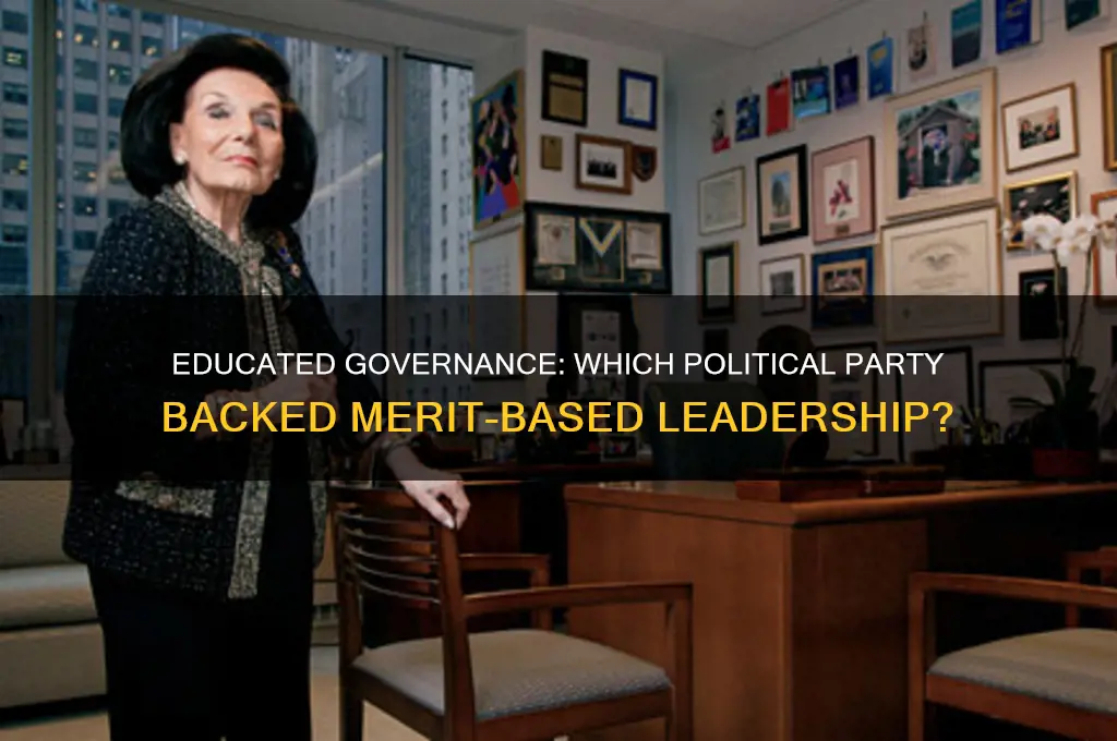 which political party supported the educated being government officials