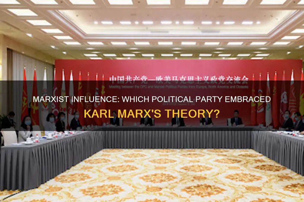which political party supported the theory of karl marx