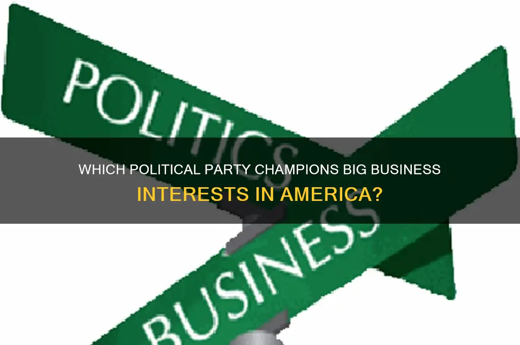 which political party supports big business