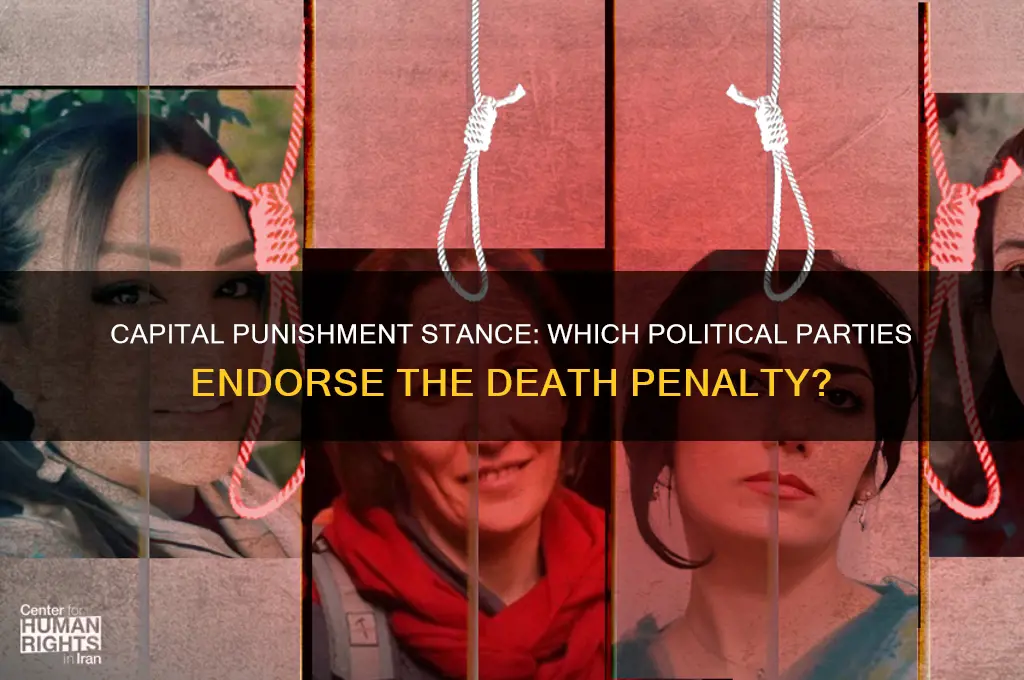 which political party supports capital punishment