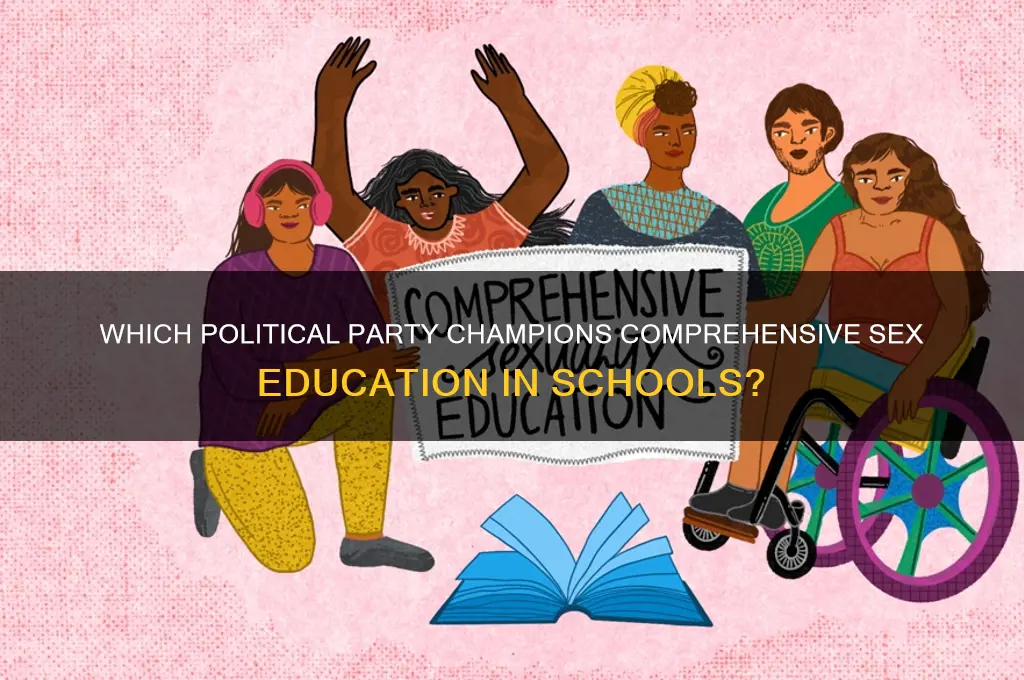 which political party supports comprehensive sex ed