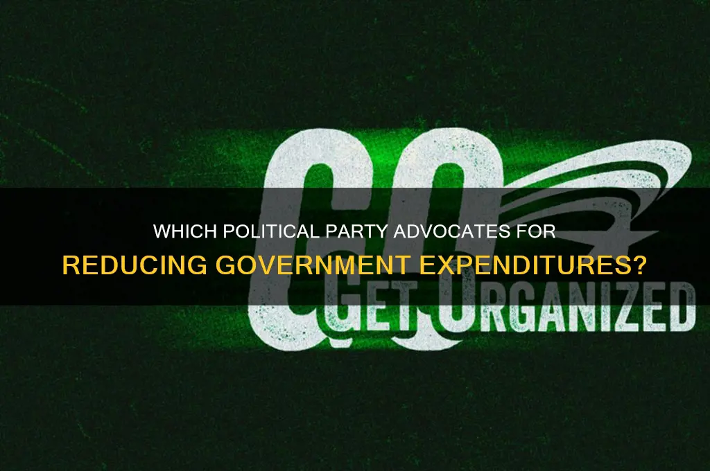 which political party supports cutting government spending