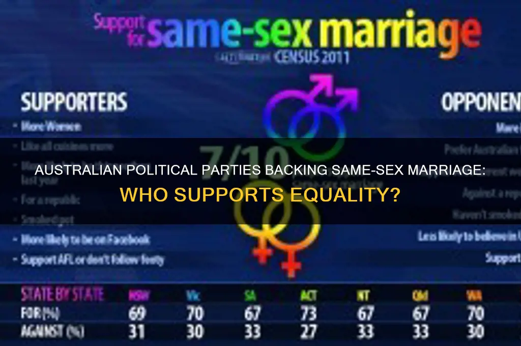 which political party supports gay marriage in australia