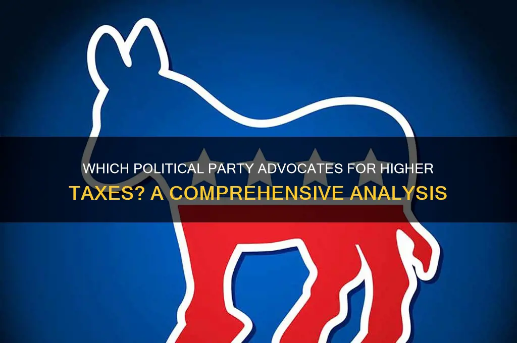 which political party supports higher taxes