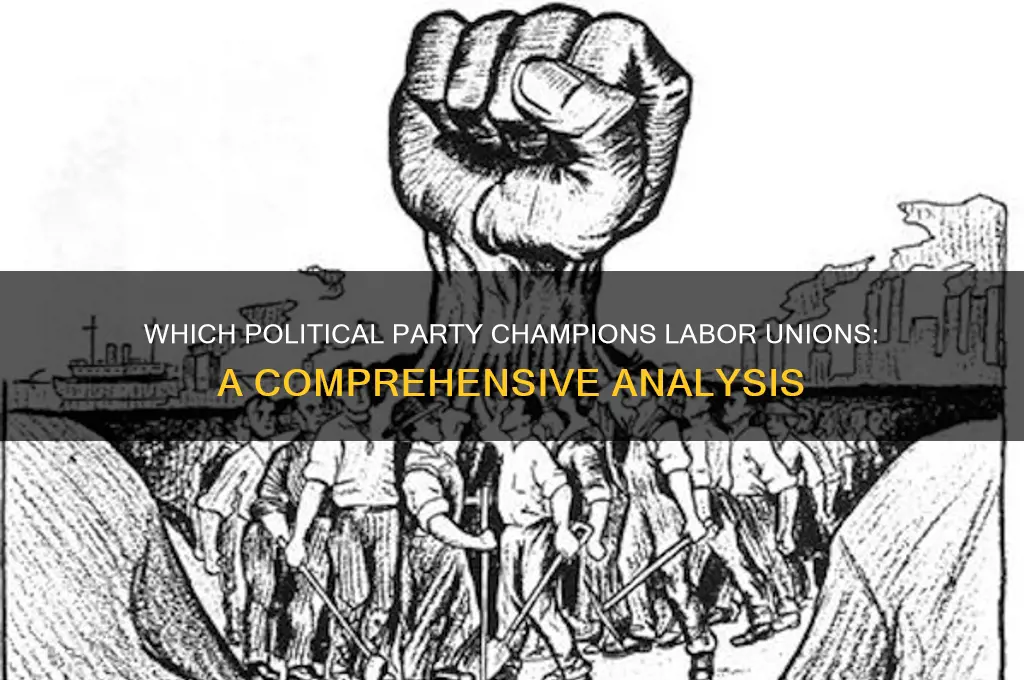 which political party supports labor unions