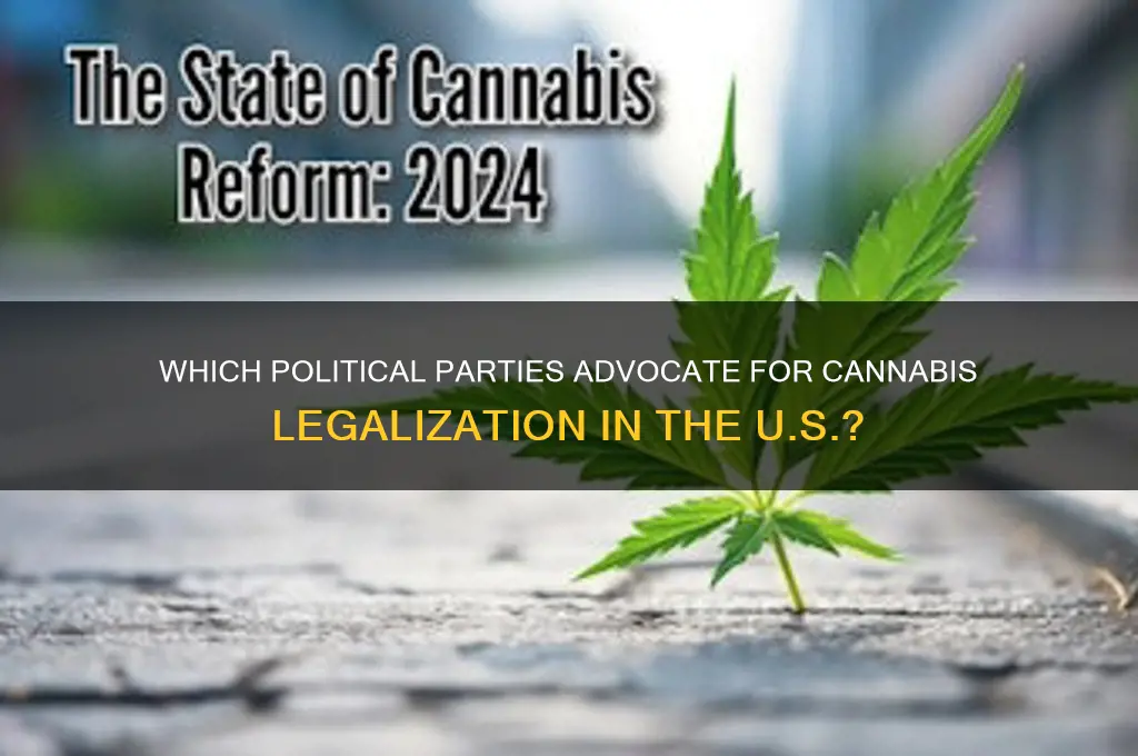 which political party supports legalization of weed