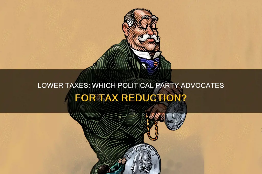 which political party supports lower taxes