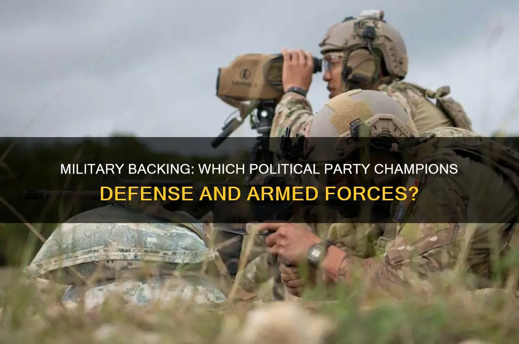 which political party supports military