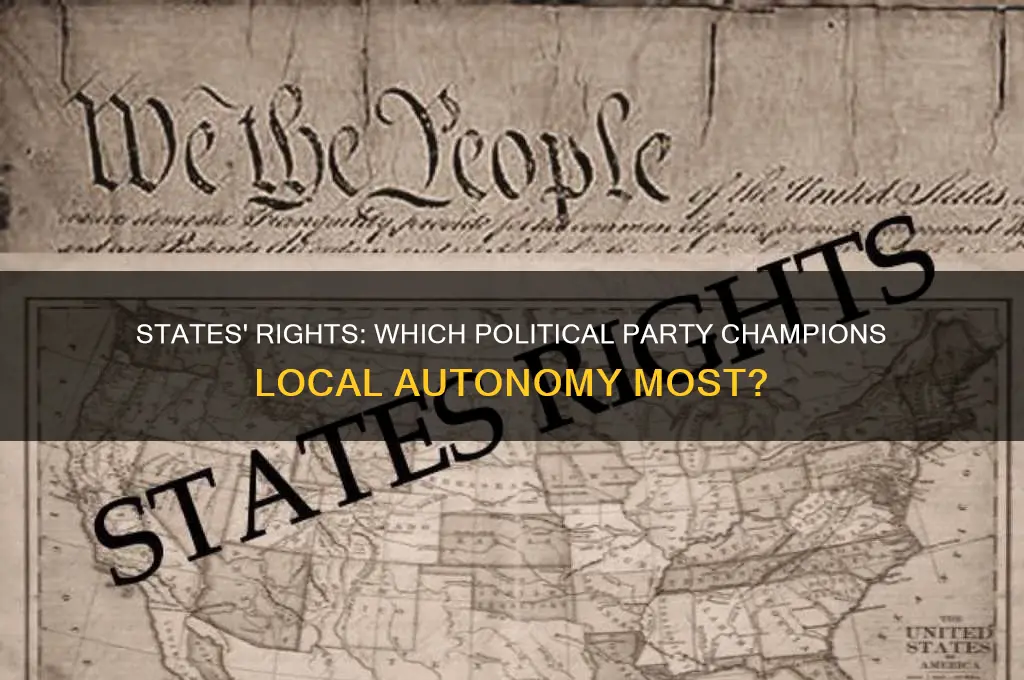 which political party supports more states rights