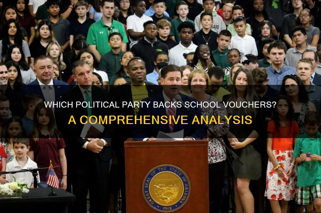 which political party supports school vouchers