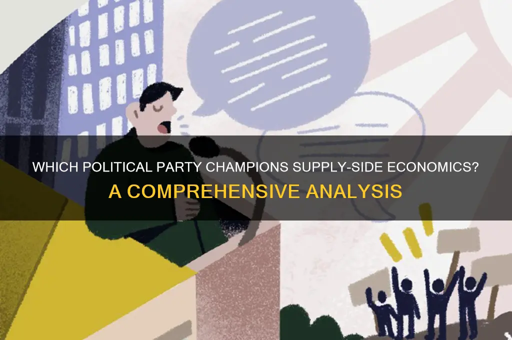 which political party supports supply side economics