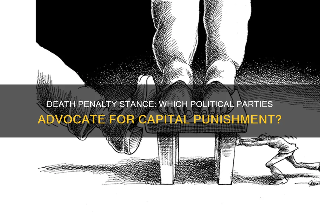which political party supports the death penalty