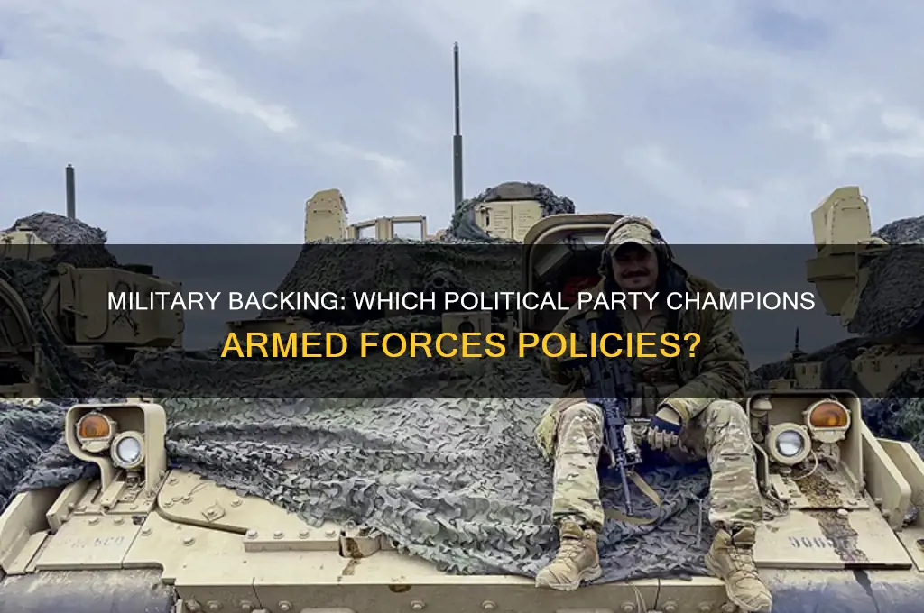 which political party supports the military