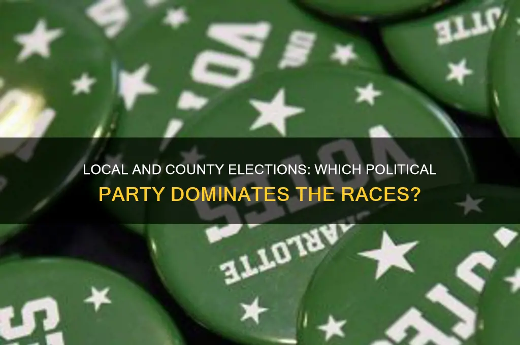 which political party tends to win local and county elections