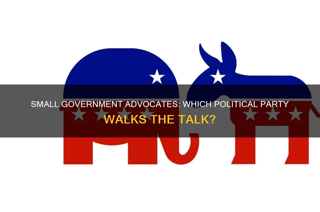 which political party truly believes in small government