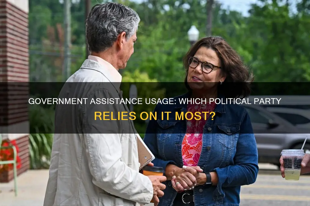 which political party uses government assistance most
