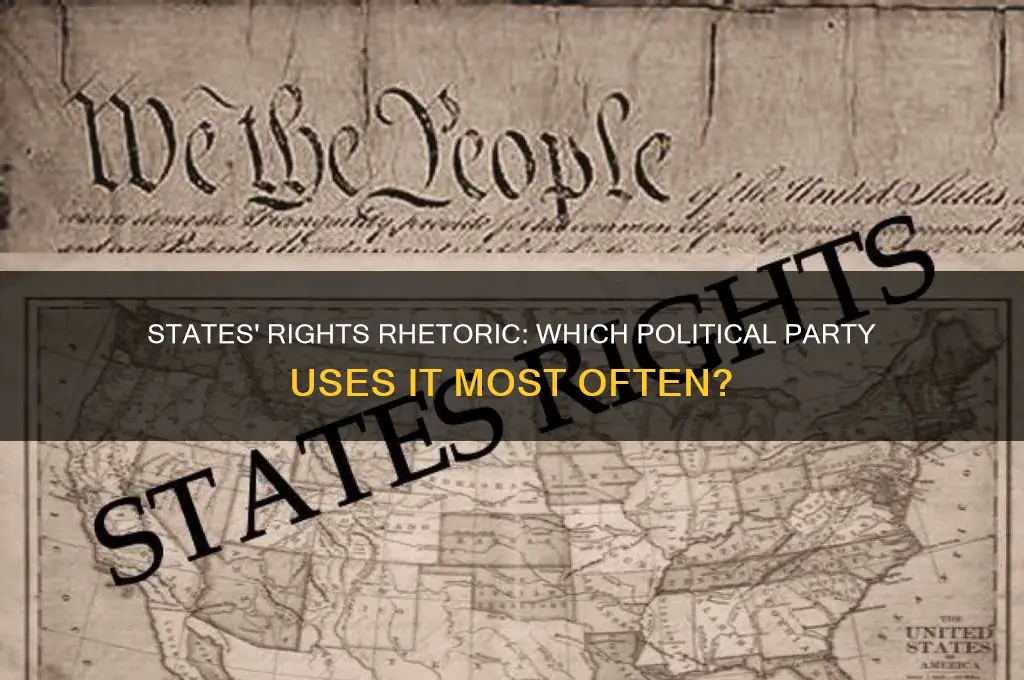 which political party uses the term states rights the most