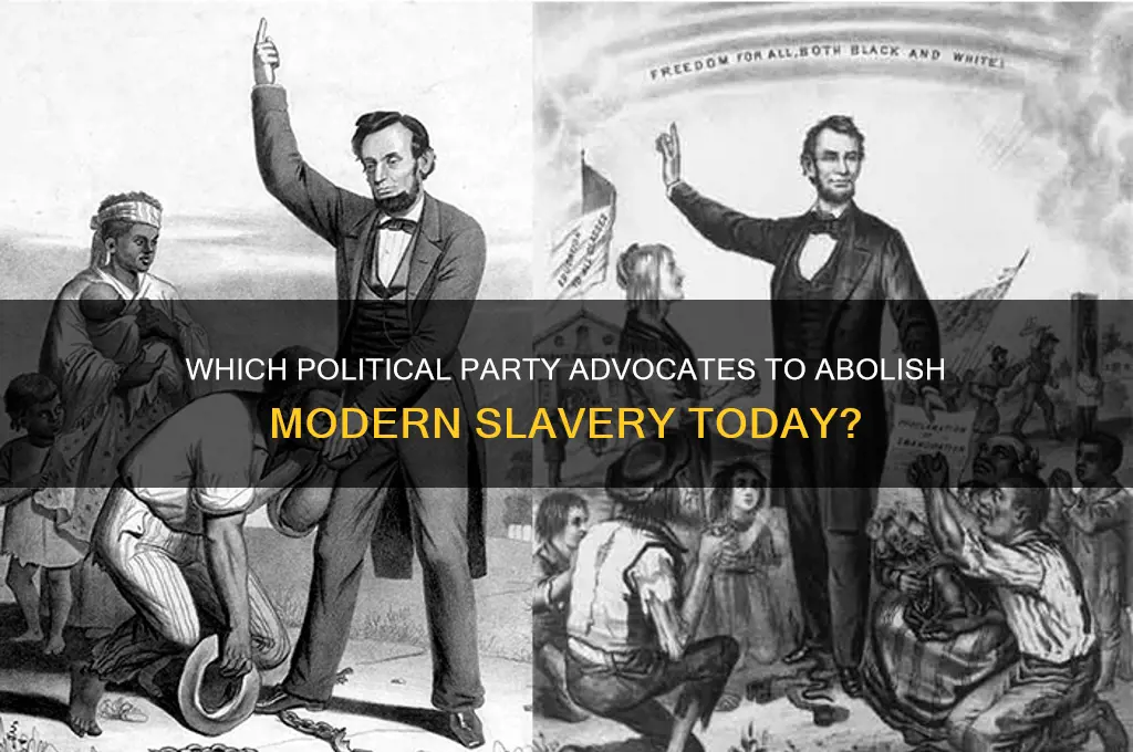 which political party want to abolish slavery