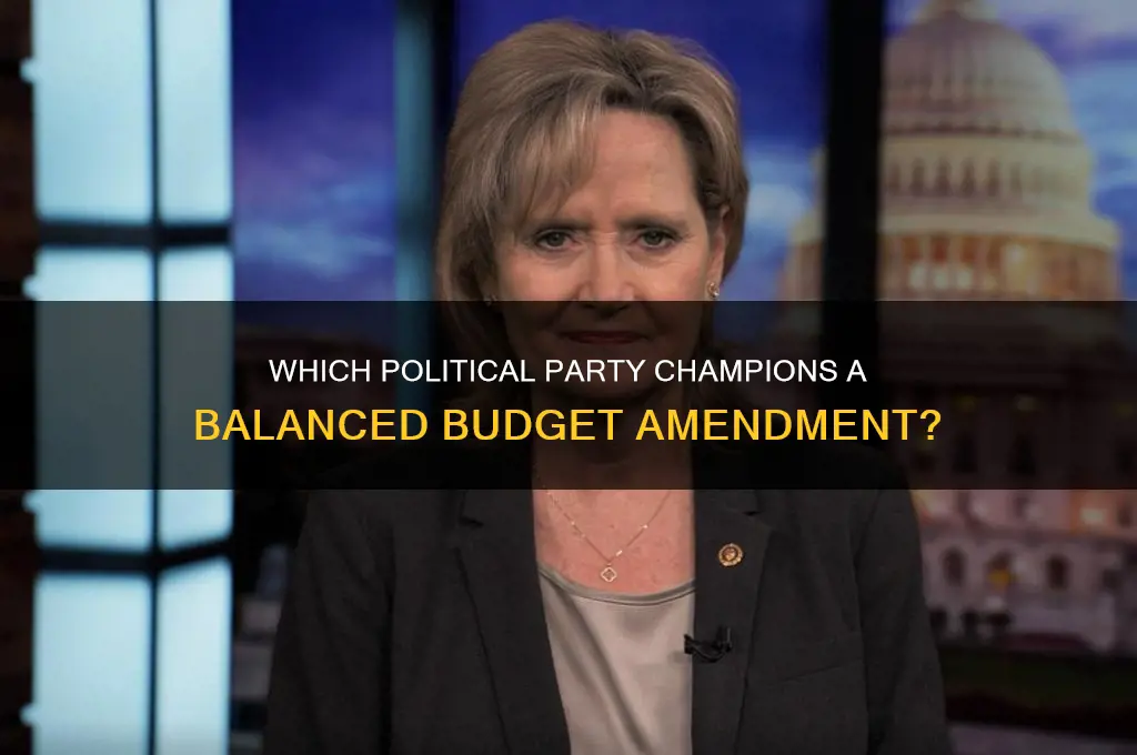 which political party wants a balanced budget amendment