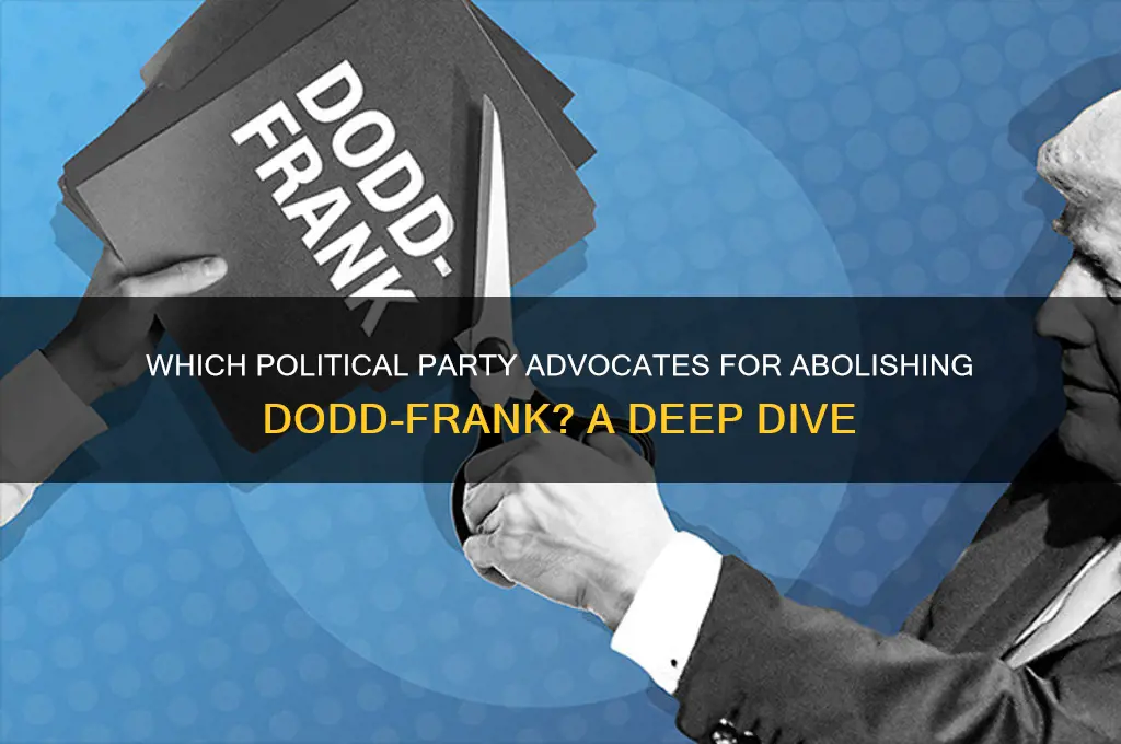 which political party wants to abolish dodd frank
