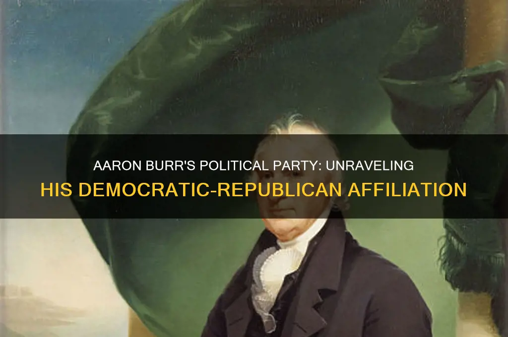 which political party was aaron burr in