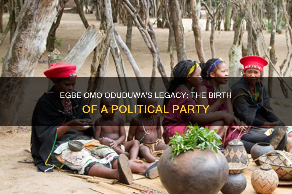 which political party was an offshoot of egbe omo oduduwa