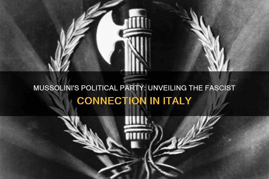 which political party was associated with mussolini
