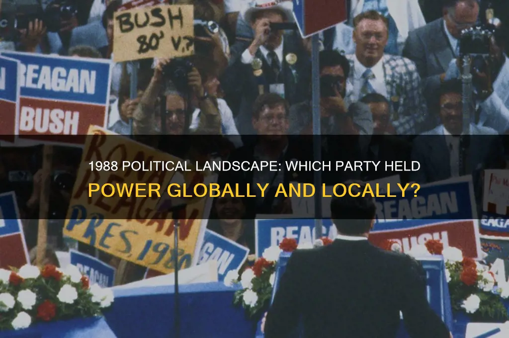 which political party was in power in 1988