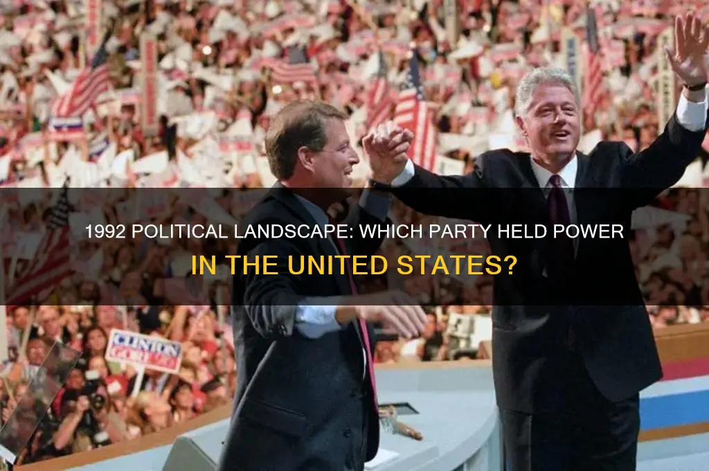 which political party was in power in 1992