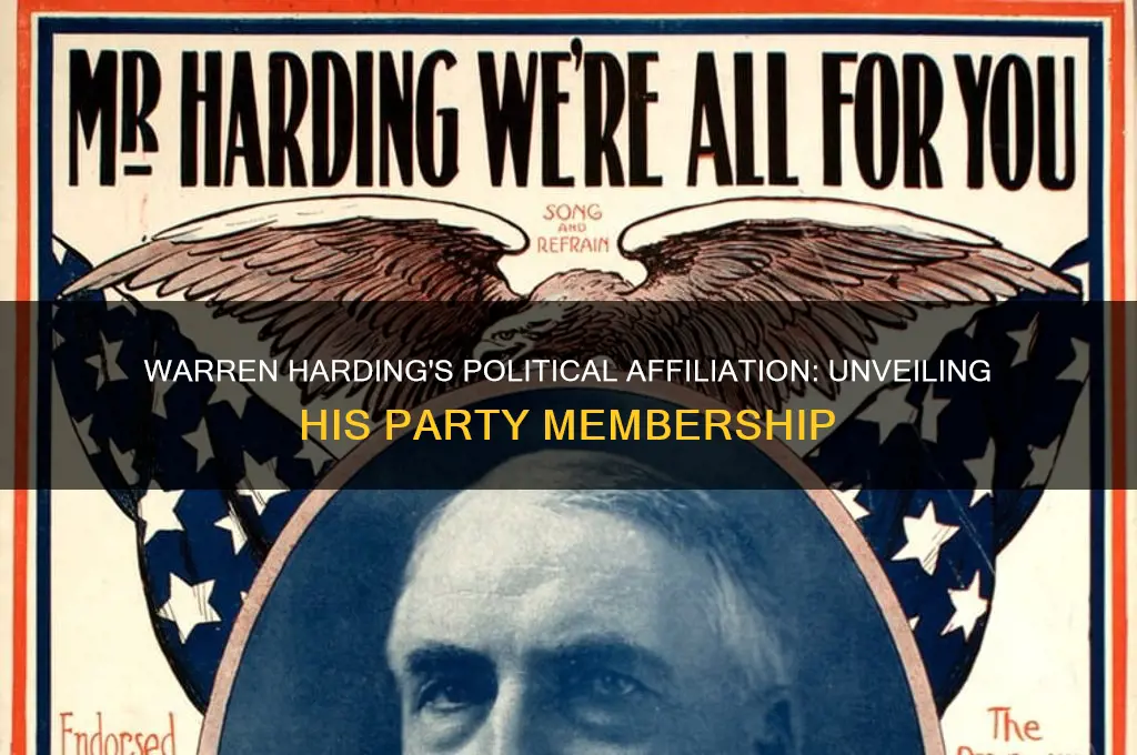 which political party was president warren harding a member