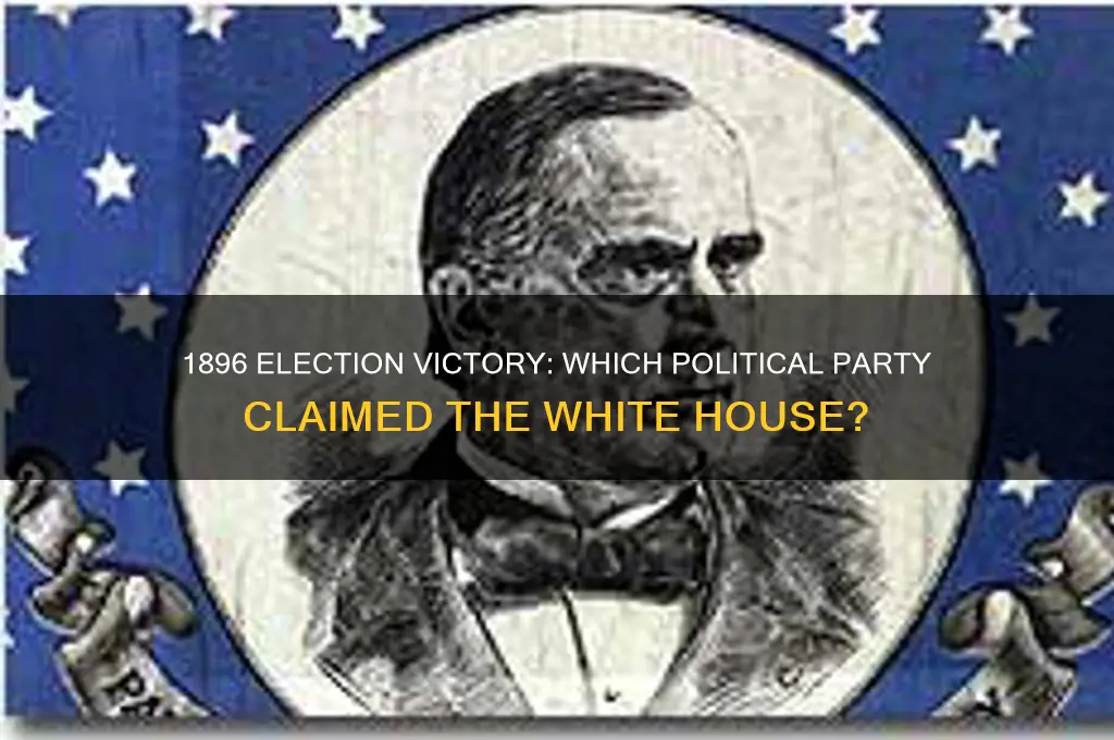 which political party won the 1896 election