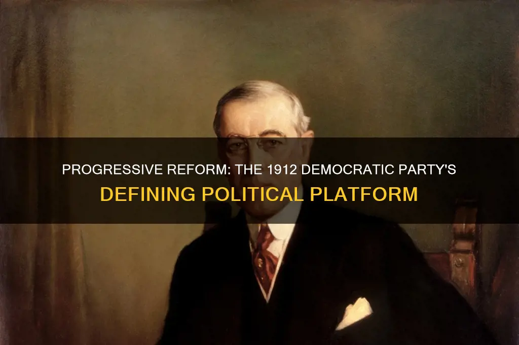 which political platform characterized the democratic party in 1912