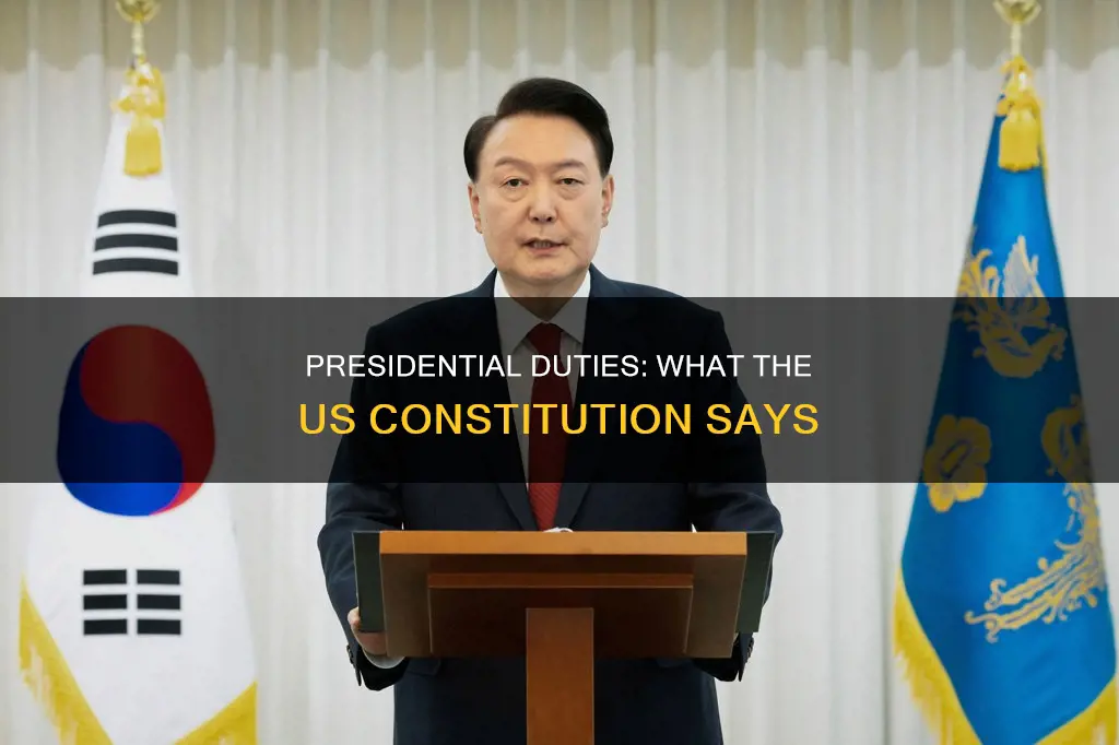 which presidential duties are listed in the us constitution