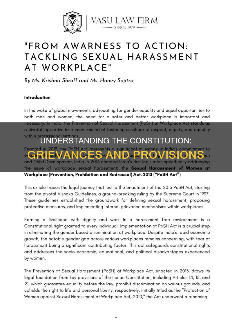 which provision of the us constitution reflects this grievance