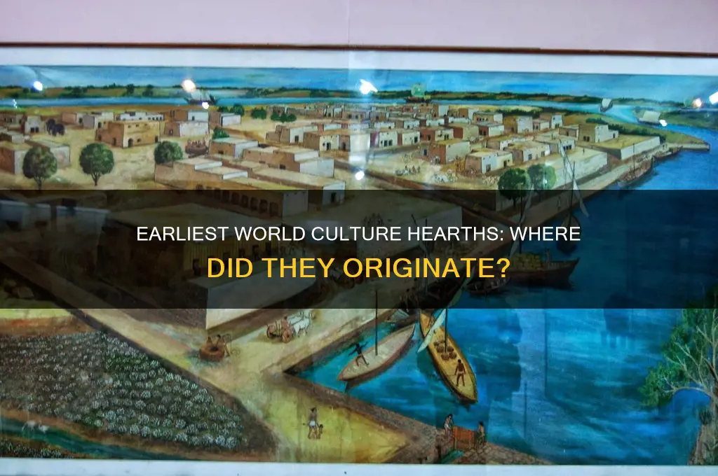 which regions constitute the earliest world culture hearths